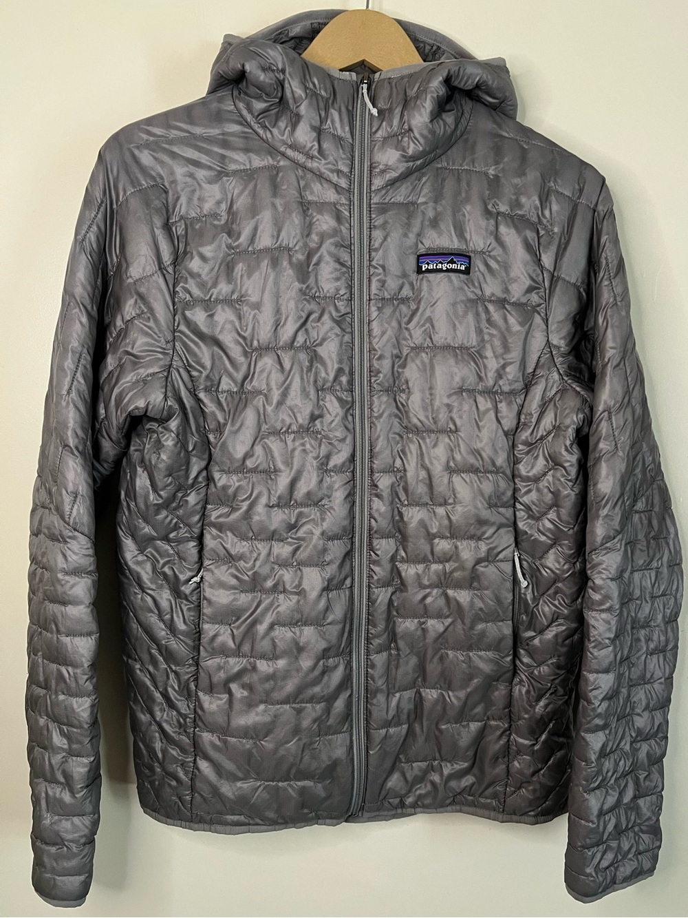 Patagonia 84040 Gray Micro Puff Hoody Jacket Women’s Size M